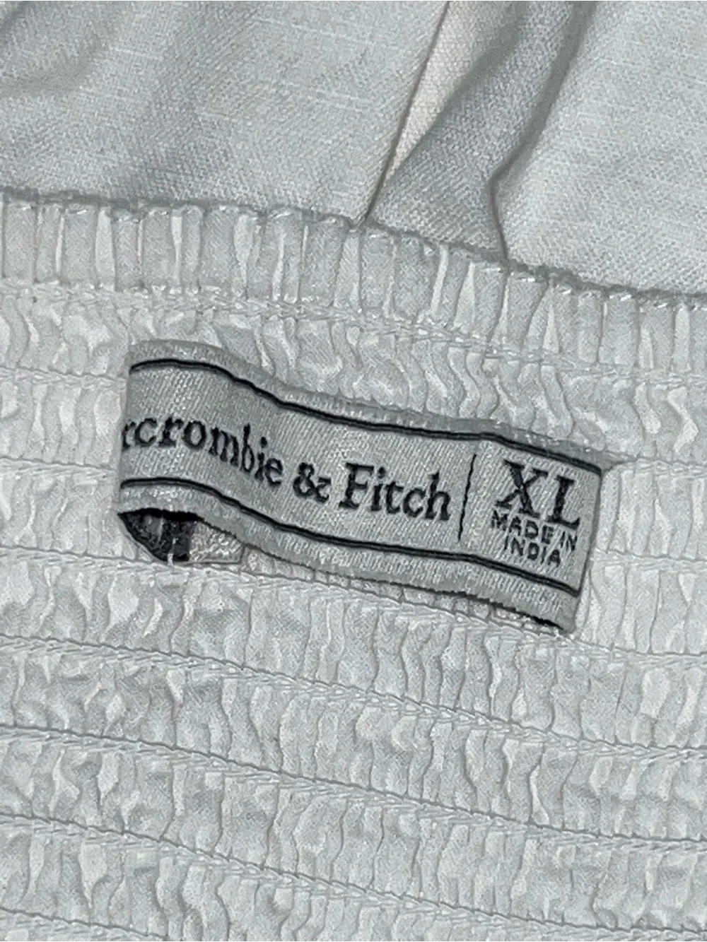 Abercrombie & Fitch White Cotton Strap Sundress
